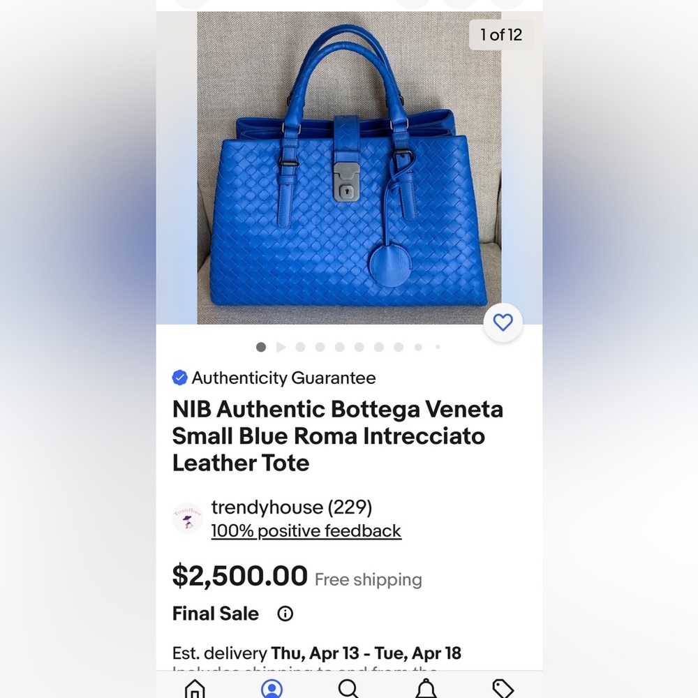 Rare Bottega Veneta Roma large handbag - Picture 12 of 17